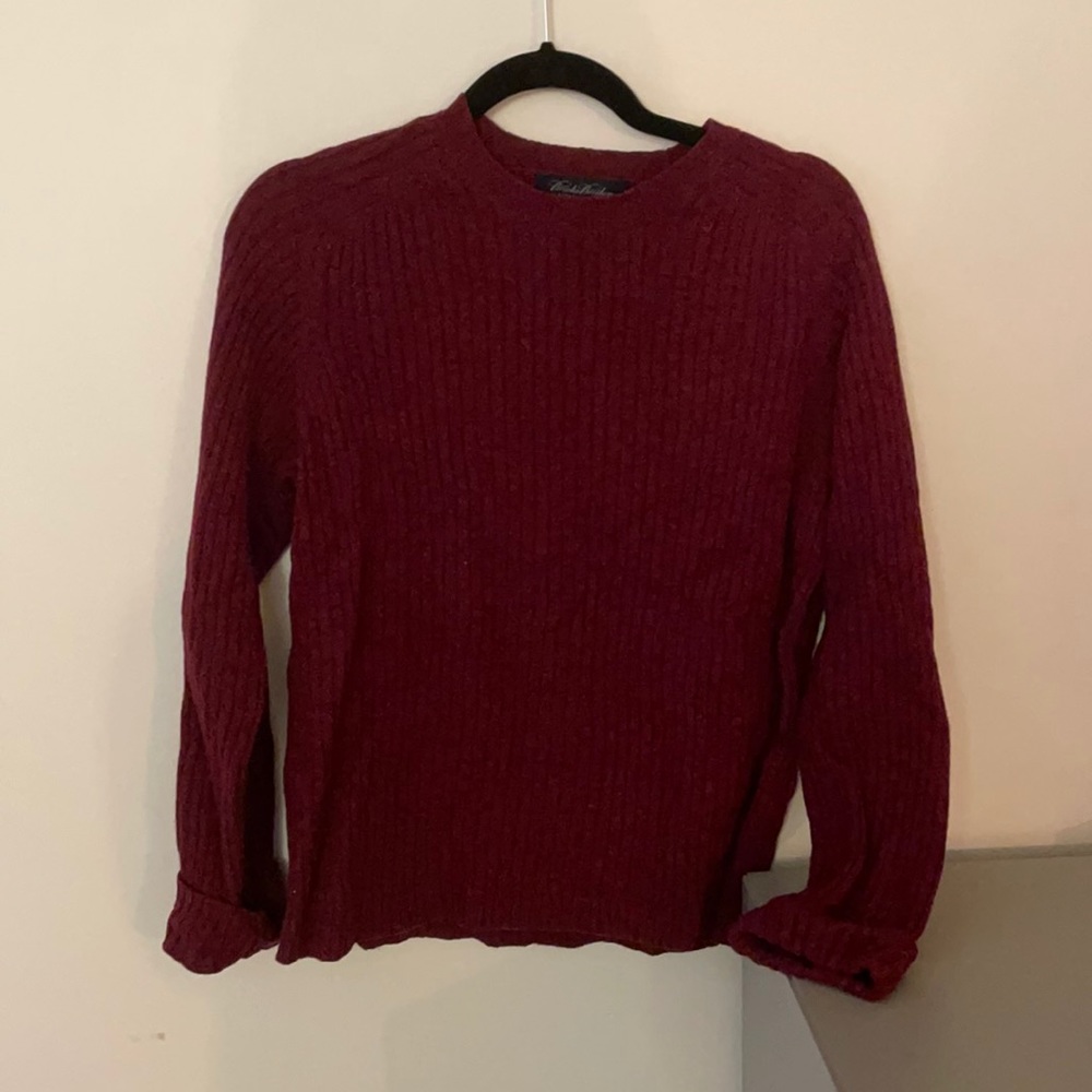 Brooks Brothers red wool sweater